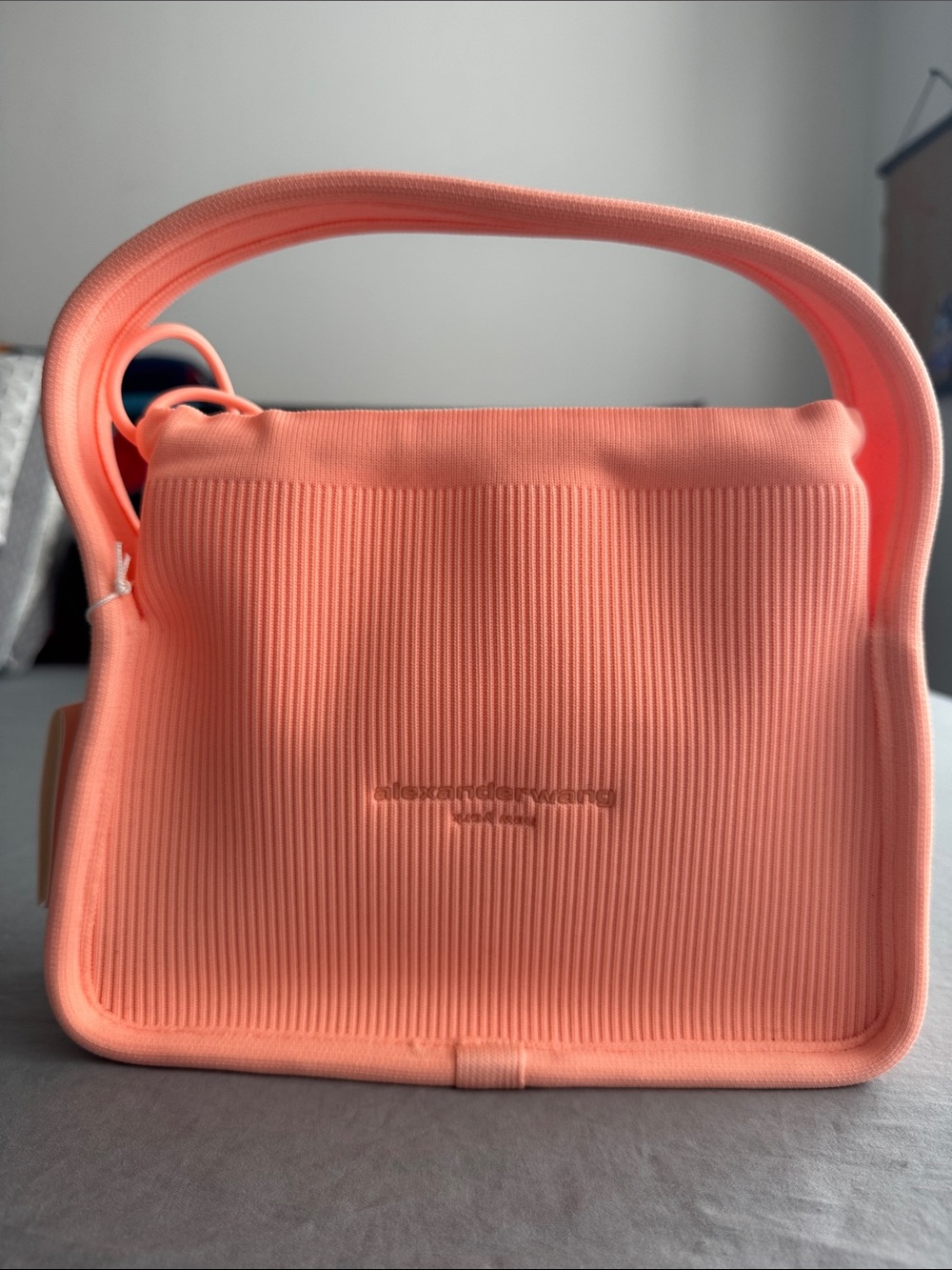Alexander Wang Coral Ribbed Top-Handle Tote